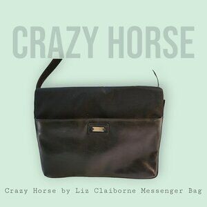 Crazy Horse by Liz Claiborne Black Messenger Bag